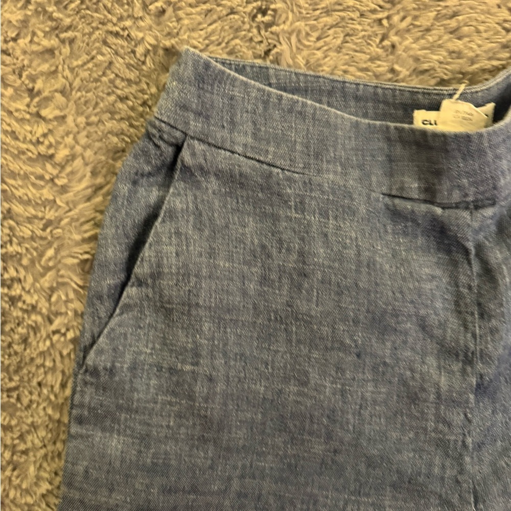 CLUB MONACO Wide Leg Linen-Blend Pants in Heather Gray Size 4 - Picture 14 of 15